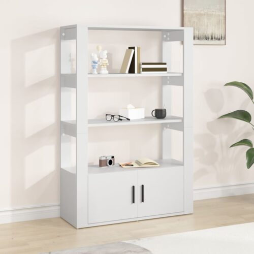 Sideboard White 80x30x119.5cm Engineered Wood