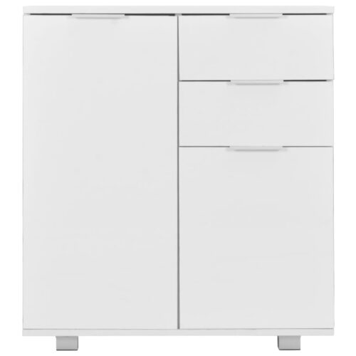 Sideboard High Gloss White 71x35x80cm Engineered Wood - Image 3