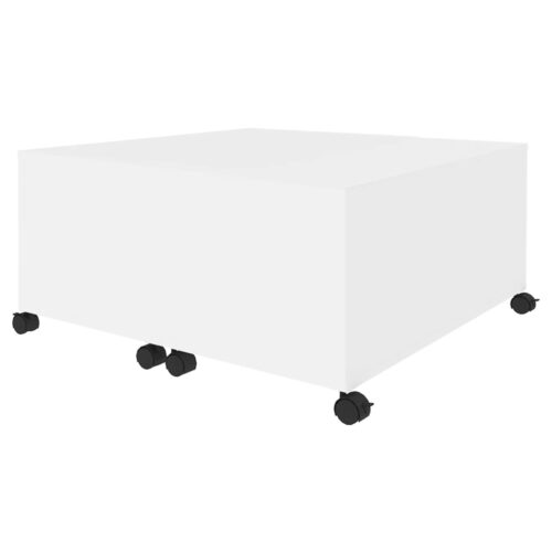 Coffee Table White 75x75x38cm Engineered Wood - Image 4