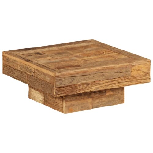 Coffee Table Solid Reclaimed Wood 70x70x30cm - Image 9