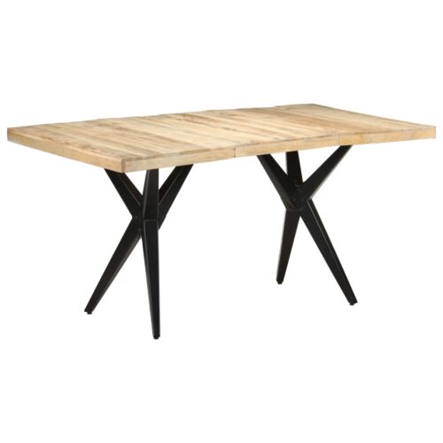 Dining Table 160x80x76cm Rough Mango Wood