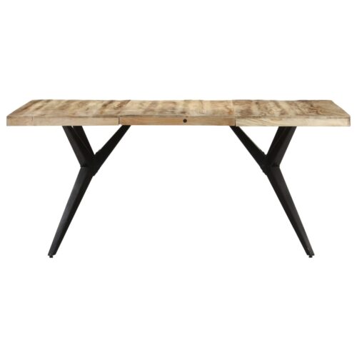Dining Table 160x80x76cm Rough Mango Wood - Image 3
