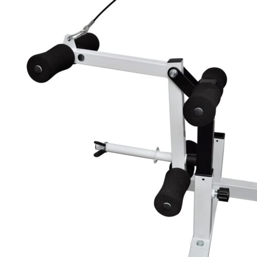 Multi-Station Weight Bench Press Fitness Home Gym Workout Equipment White Black - Image 4
