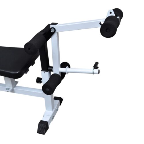 Multi-Station Weight Bench Press Fitness Home Gym Workout Equipment White Black - Image 5