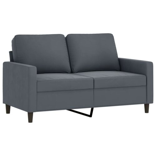 2-Seater Sofa Dark Grey 120cm Velvet - Image 2