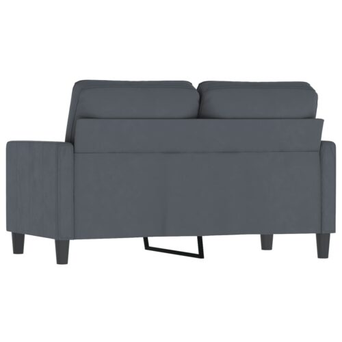 2-Seater Sofa Dark Grey 120cm Velvet - Image 5
