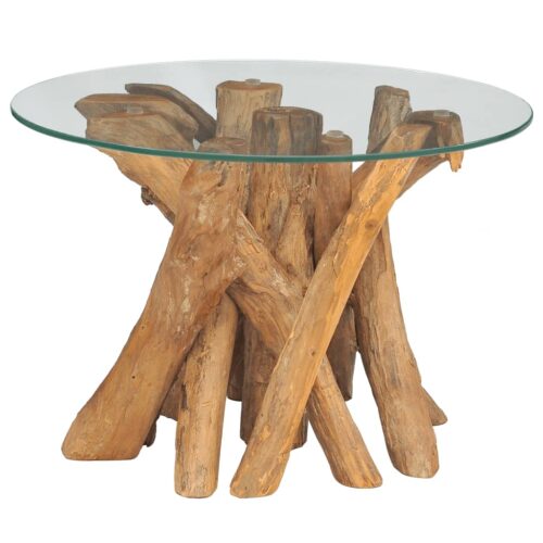 Coffee Table Solid Teak 60cm - Image 3