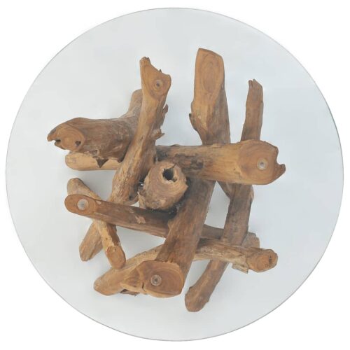 Coffee Table Solid Teak 60cm - Image 4