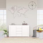 Sideboard High Gloss White 120x36x69cm Engineered Wood