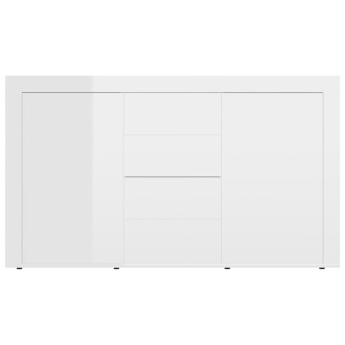 Sideboard High Gloss White 120x36x69cm Engineered Wood - Image 6