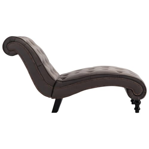 Chaise Lounge Grey Velvet - Image 5