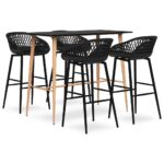 5-Piece Bar Set Black