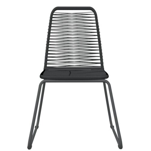 5-Piece Garden Dining Set Black - Image 4