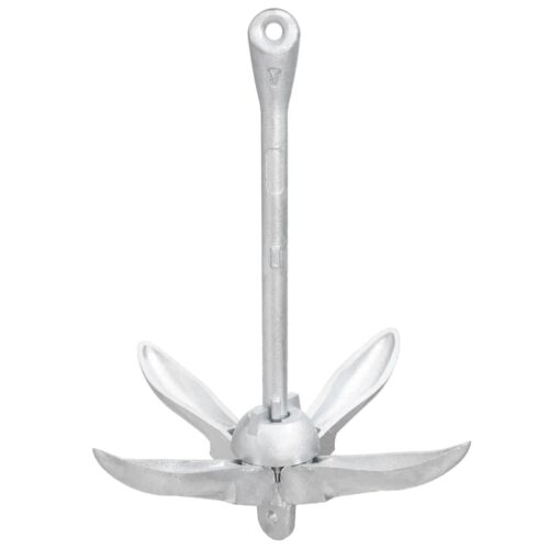 Folding Anchor with Rope Silver 3.2 kg Malleable Iron - Image 6