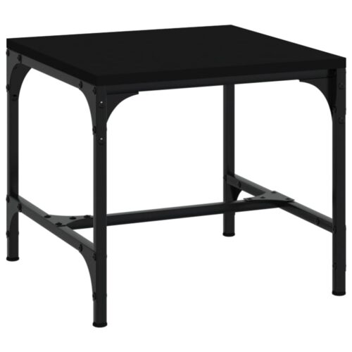 Coffee Table Black 50x50x35cm Engineered Wood - Image 2