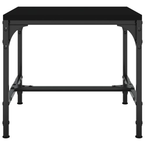 Coffee Table Black 50x50x35cm Engineered Wood - Image 4