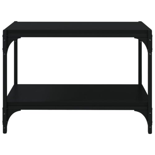 TV Cabinet Black 60x33x41cm Engineered Wood Steel - Image 5