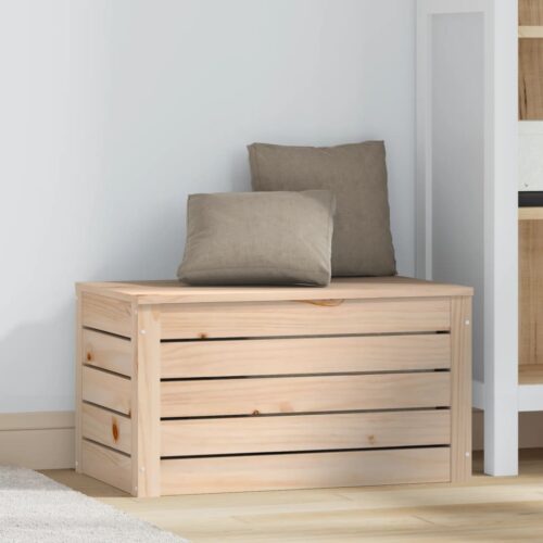 Outdoor Storage Box Garden Patio Deck Shed Chest Bench Seat Pine Wood 59.5x36.5x33cm - Image 3