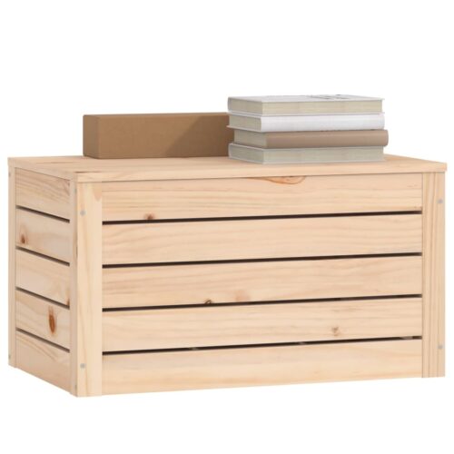 Outdoor Storage Box Garden Patio Deck Shed Chest Bench Seat Pine Wood 59.5x36.5x33cm - Image 4