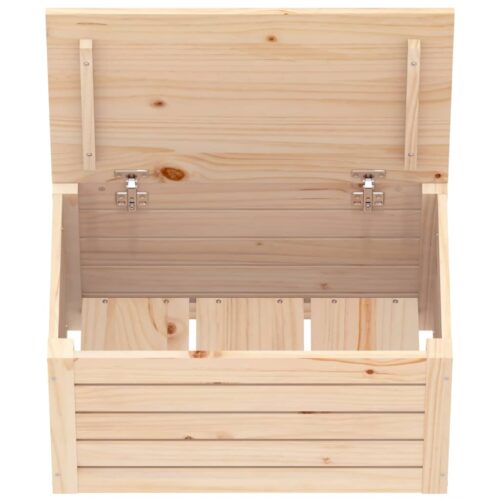 Outdoor Storage Box Garden Patio Deck Shed Chest Bench Seat Pine Wood 59.5x36.5x33cm - Image 8