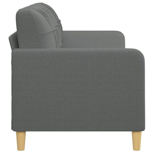 3-Seater Sofa Dark Grey 180cm Fabric - Image 4