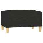 Footstool Black 70x55x41cm Fabric