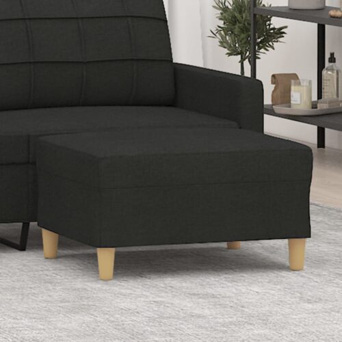 Footstool Black 70x55x41cm Fabric - Image 8