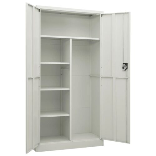 Locker Cabinet Light Grey 90x40x180cm Steel - Image 5