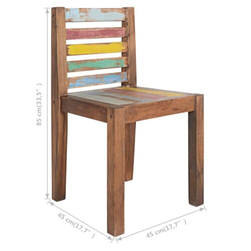 Dining Chairs 4pcs Solid Reclaimed Wood - Image 8