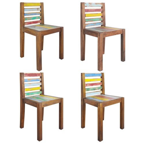 Dining Chairs 4pcs Solid Reclaimed Wood - Image 12