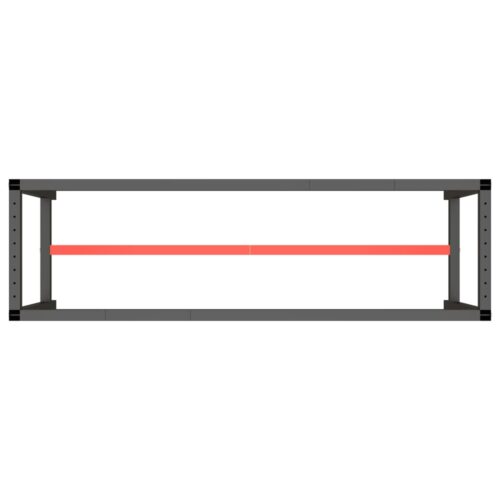 Work Bench Frame Matte Black Matte Red 170x50x79cm Metal - Image 5