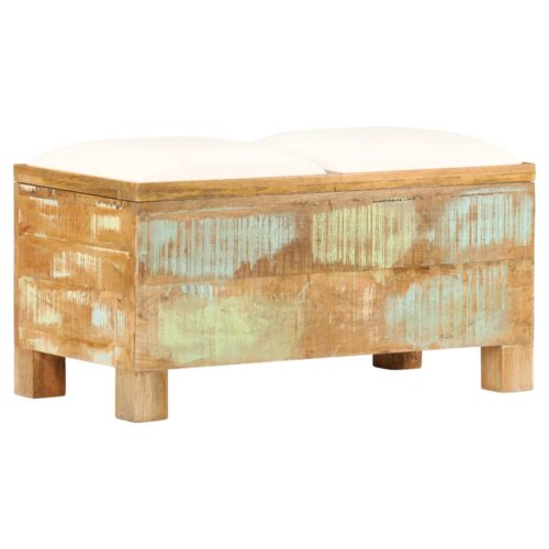 Storage Bench Solid Reclaimed Wood 80x40x40cm