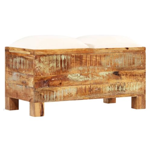 Storage Bench Solid Reclaimed Wood 80x40x40cm - Image 9