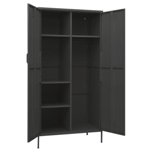 Wardrobe Anthracite 90x50x180cm Steel - Image 6