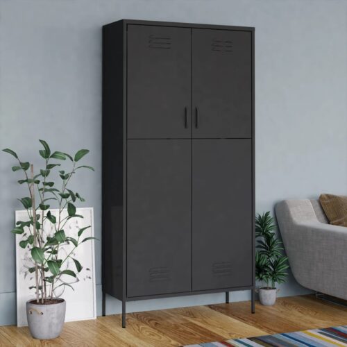 Wardrobe Anthracite 90x50x180cm Steel - Image 12