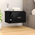 Wall-mounted Bedside Cabinets 2pcs Black 41.5x36x28cm