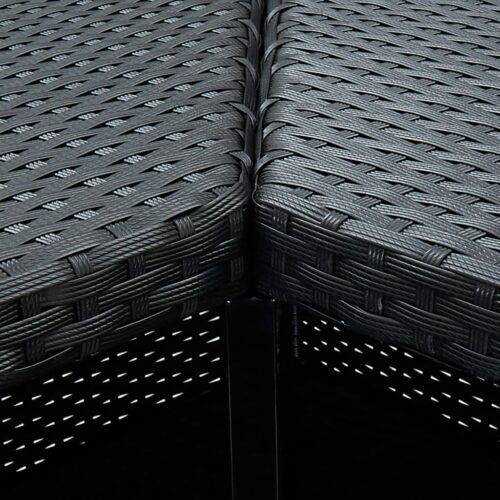 Corner Bar Table Black 100x50x105cm Poly Rattan - Image 5