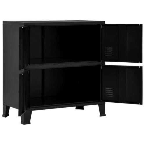 Industrial Storage Chest Black 75x40x80cm Steel - Image 2