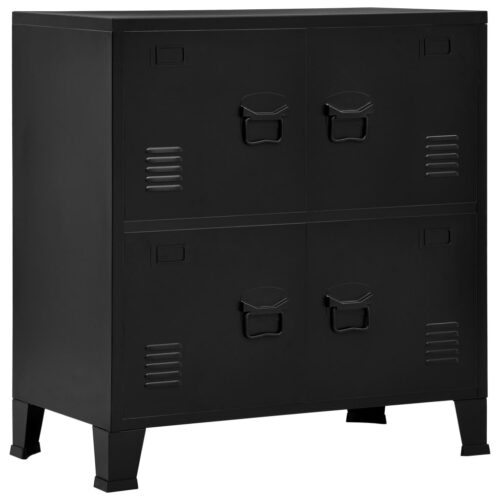 Industrial Storage Chest Black 75x40x80cm Steel - Image 9