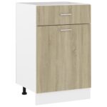 Drawer Bottom Cabinet Sonoma Oak 50x46x81.5cm Engineered Wood