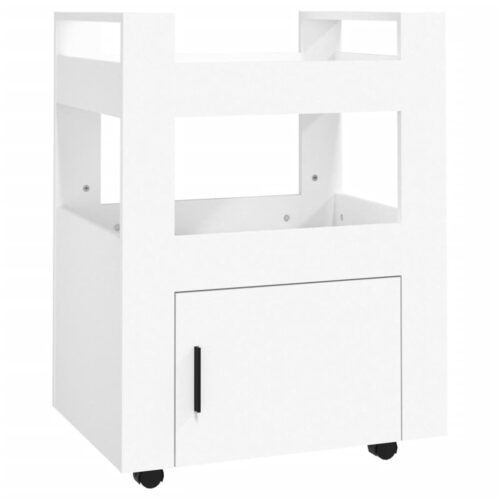 Kitchen Trolley White 60x45x80cm Engineered Wood - Image 2