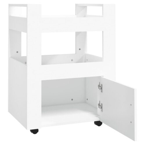 Kitchen Trolley White 60x45x80cm Engineered Wood - Image 6