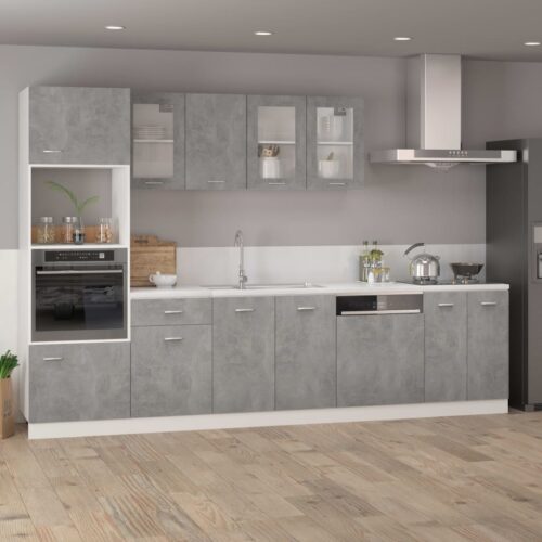 Dishwasher Panel Concrete Grey 59.5x3x67cm Engineered Wood - Image 3