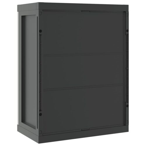 Outdoor Storage Cabinet Grey Black 65x37x85cm PP - Image 6