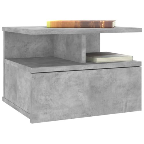 Floating Nightstand Concrete Grey 40x31x27cm Engineered Wood - Image 3