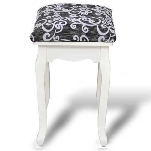 Dressing Stool Black Fabric - Image 4