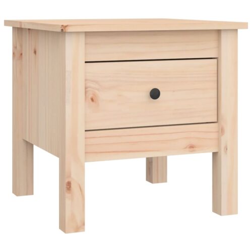 2x Pine Wood Side Coffee Tables Set Sofa Lounge Bedside Storage Nightstand 40x40x39cm - Image 3