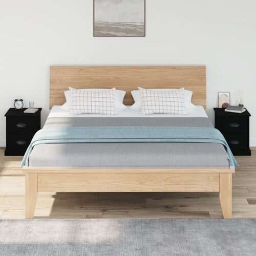 2pcs Bedside Tables Set Wooden Drawers Storage Side Cabinet Bedroom Nightstand - Image 3