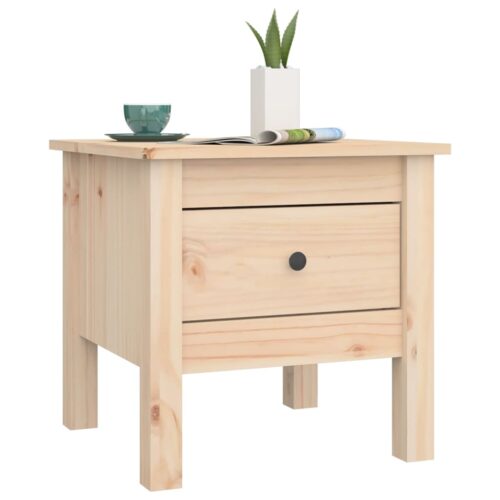 2x Pine Wood Side Coffee Tables Set Sofa Lounge Bedside Storage Nightstand 40x40x39cm - Image 6