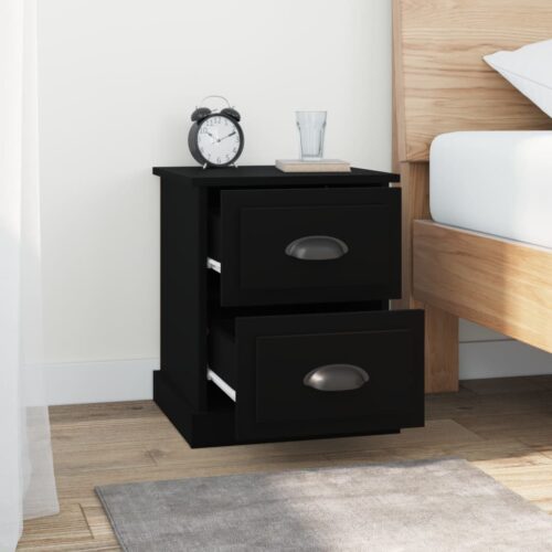 2pcs Bedside Tables Set Wooden Drawers Storage Side Cabinet Bedroom Nightstand - Image 4